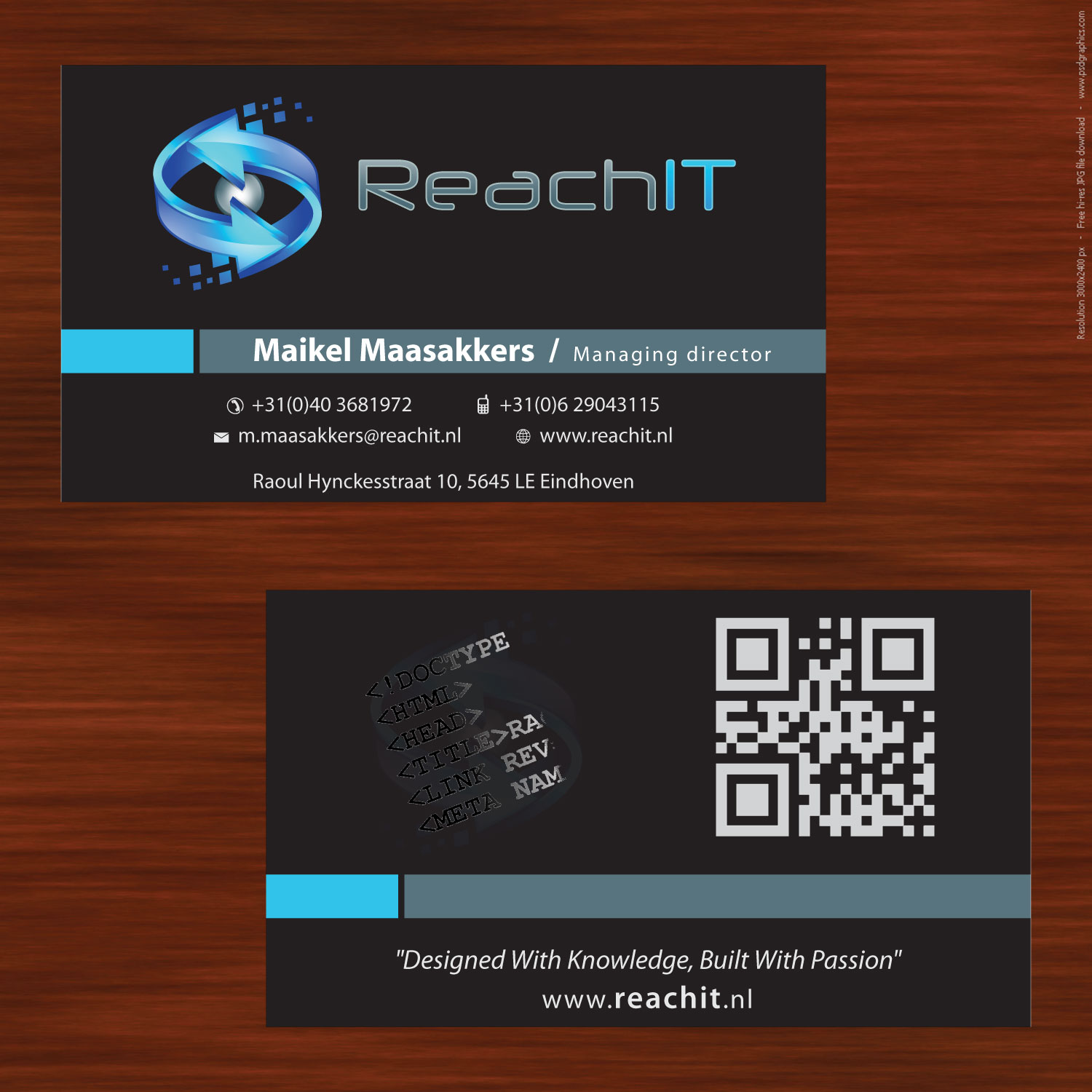 Diseño de Tarjeta de Presentación por Sbss para ReachIT | Diseño #787121