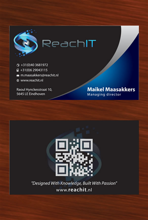 Business Card Design by Sbss for ReachIT | Design: #836554