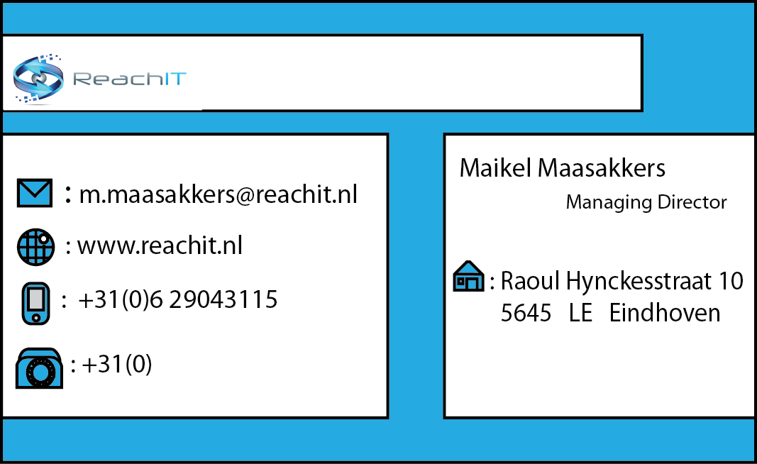 Diseño de Tarjeta de Presentación por InTouch  para ReachIT | Diseño #792084