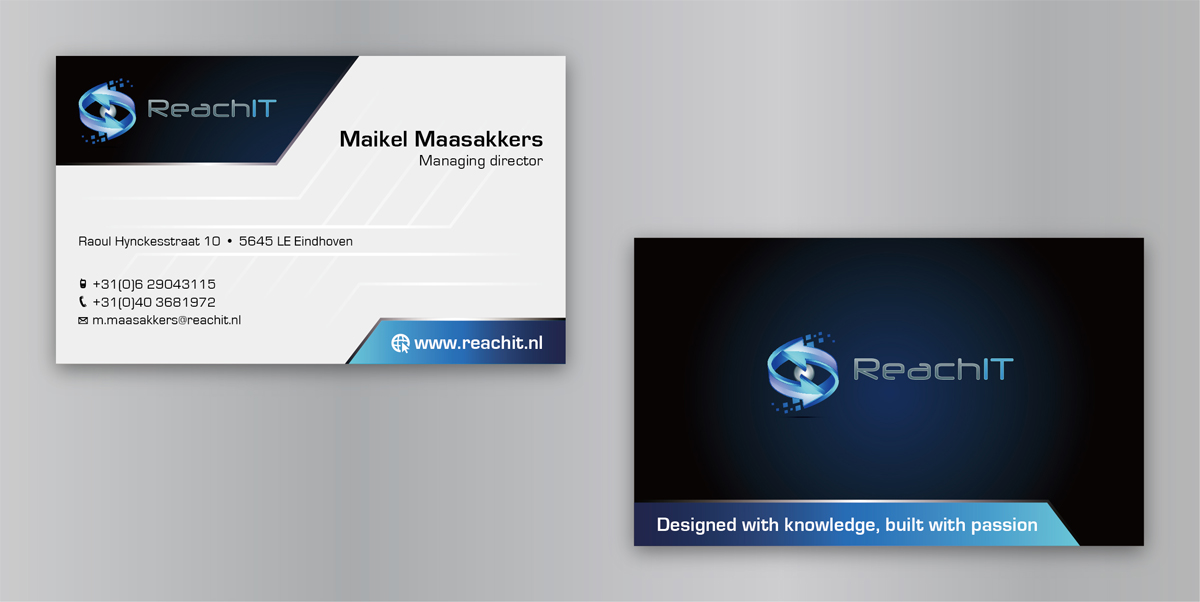 Business Card Design by mrp for ReachIT | Design #802468