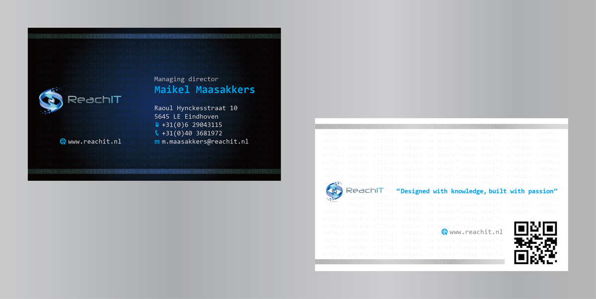 Business Card Design by mrp for ReachIT | Design #802557