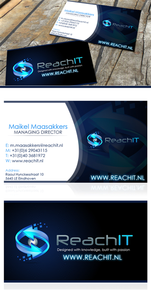 Business Card Design by azakdesigns for ReachIT | Design: #819368