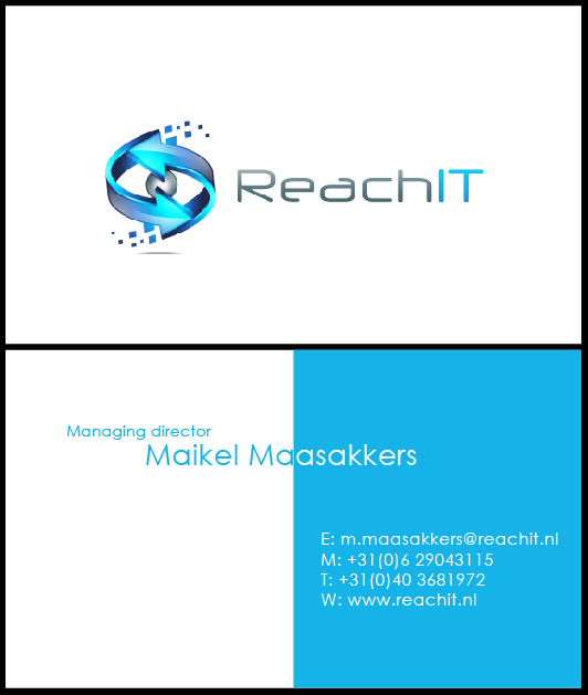 Business Card Design by RAMAN4U13 for ReachIT | Design #809971