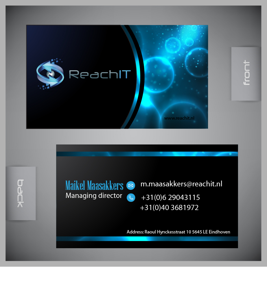 Diseño de Tarjeta de Presentación por kabbir para ReachIT | Diseño #813946