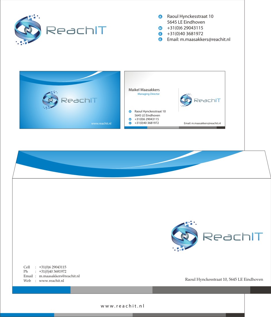 Business Card Design by kabbir for ReachIT | Design #818165