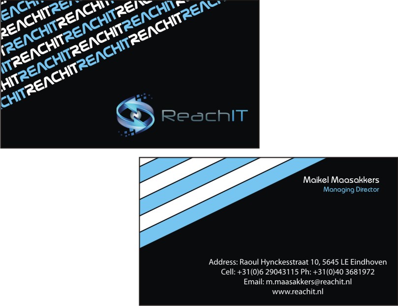 Business Card Design by kabbir for ReachIT | Design #818217