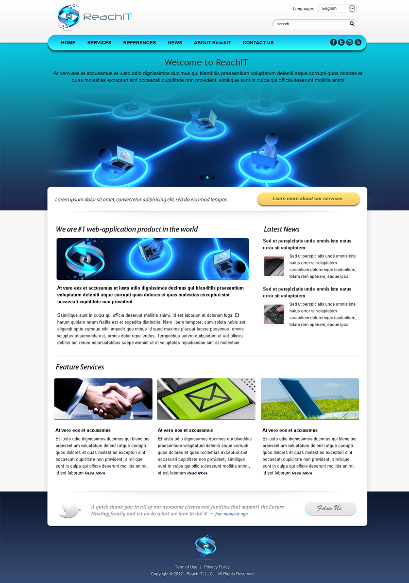Web Design par harry boo pour ReachIT | Design #783142