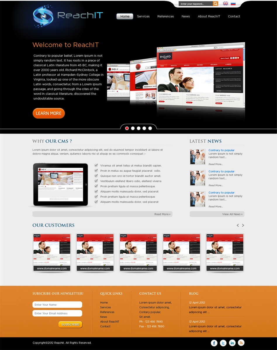 Web-Design von Mayank Patel für ReachIT | Design #802609