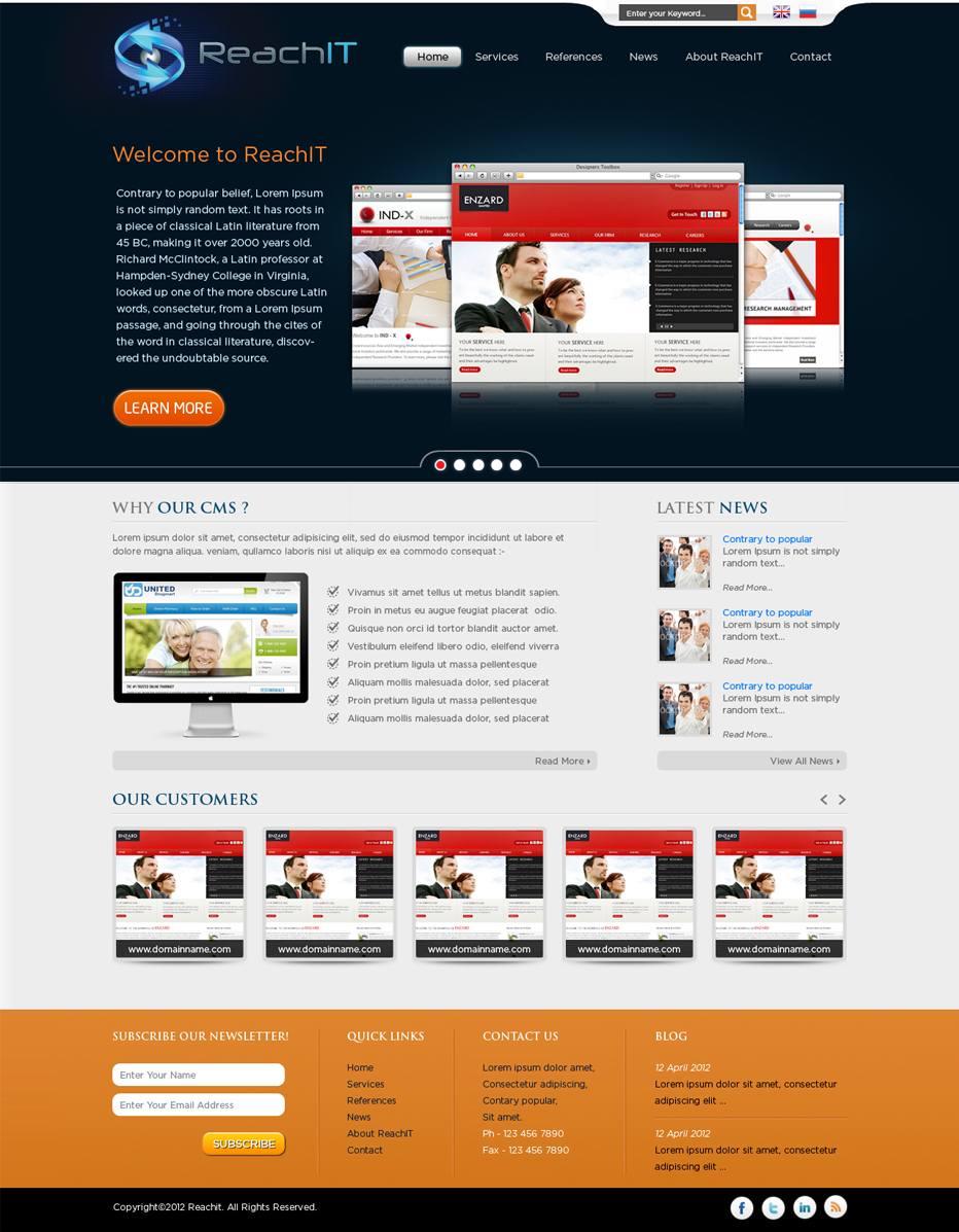 Web Design by Mayank Patel for ReachIT | Design #802611