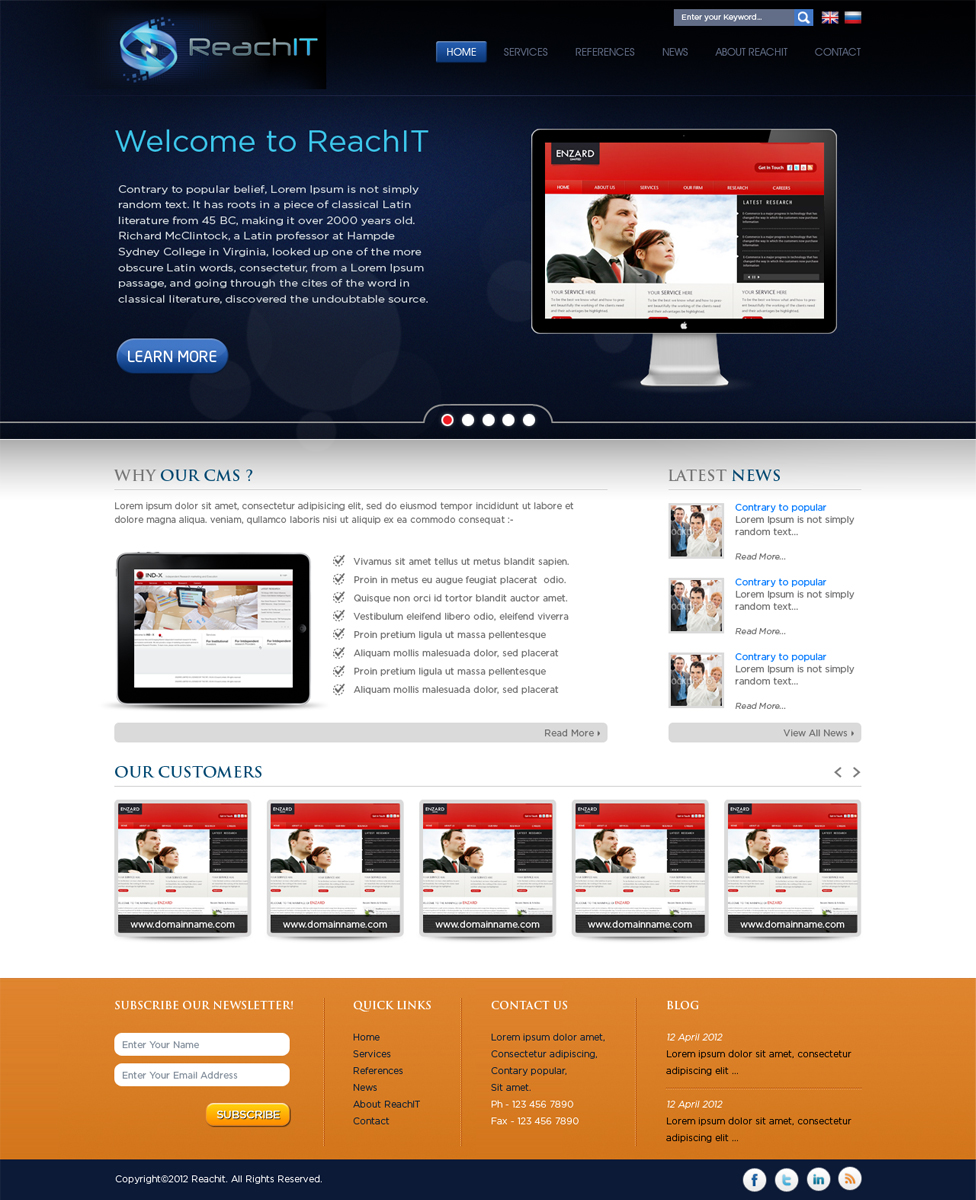 Web Design par Mayank Patel pour ReachIT | Design #802614
