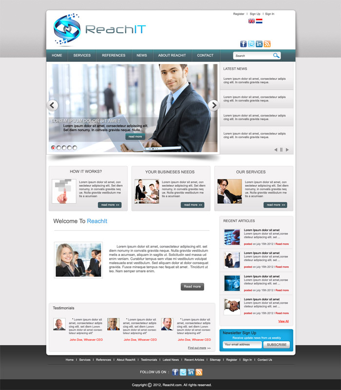 Web-Design von DesignXyz für ReachIT | Design #969757