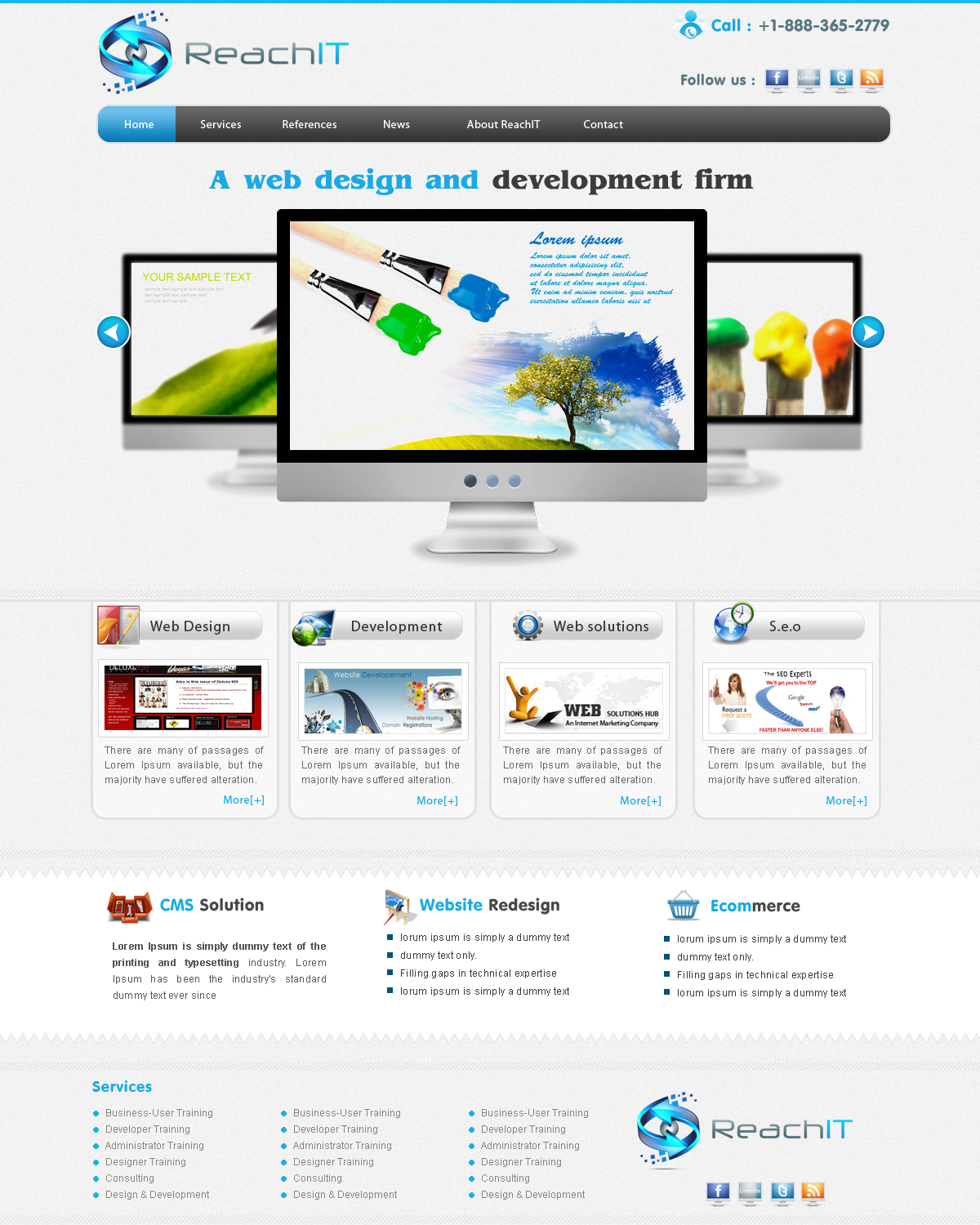 Web Design by webxvision for ReachIT | Design #785011