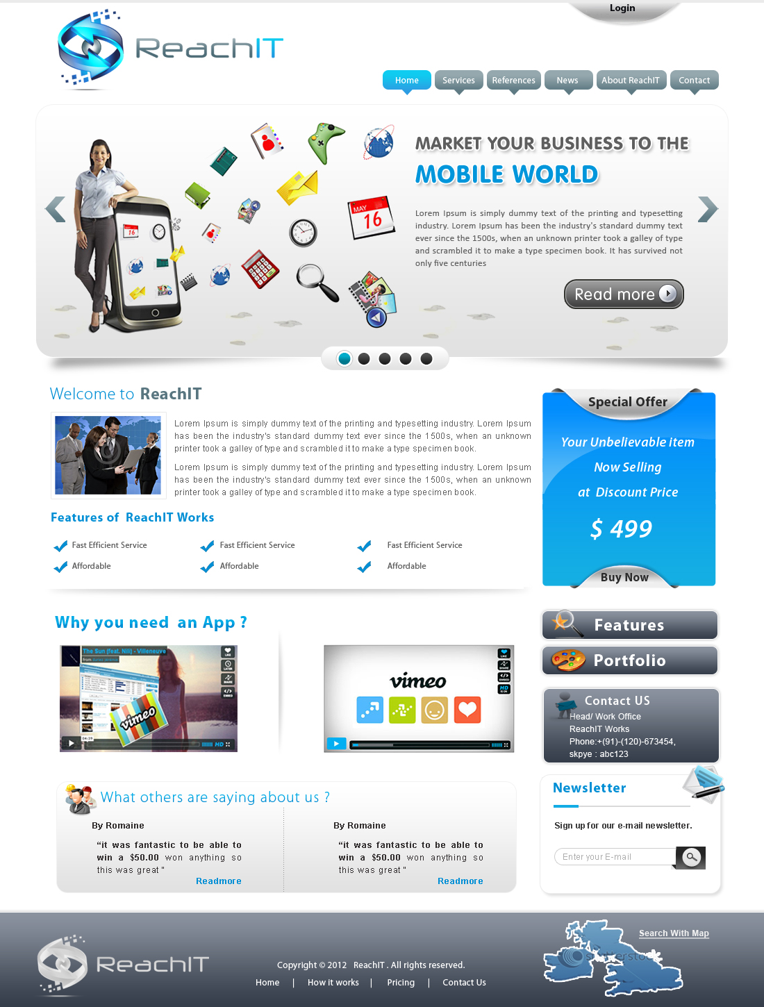 Web Design by webxvision for ReachIT | Design #785092
