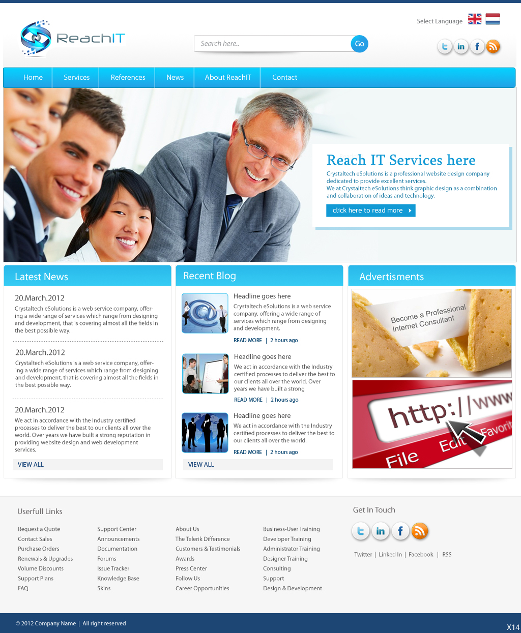 Web Design by pb for ReachIT | Design #797286