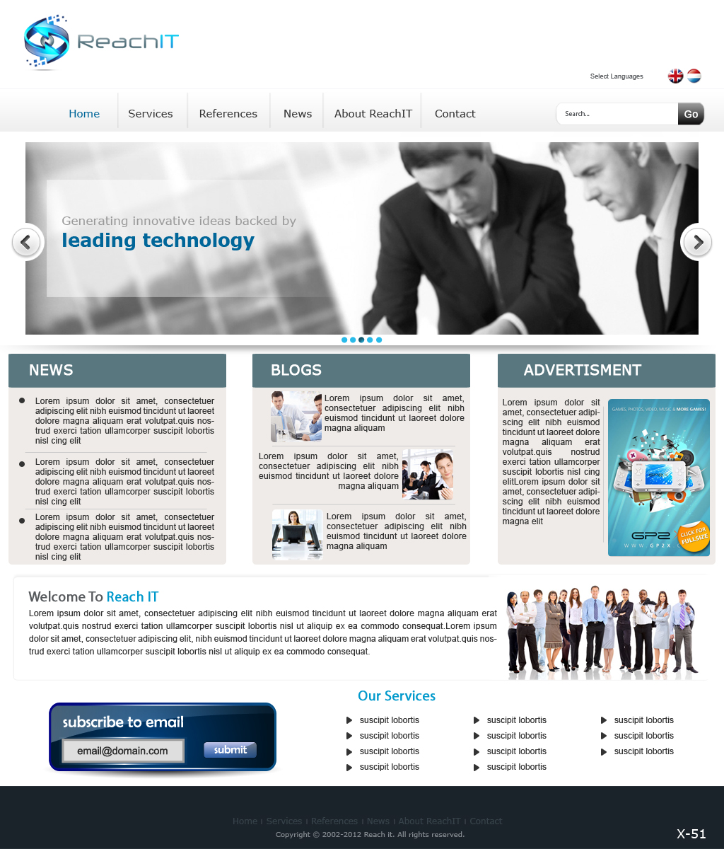 Web Design by pb for ReachIT | Design #804330