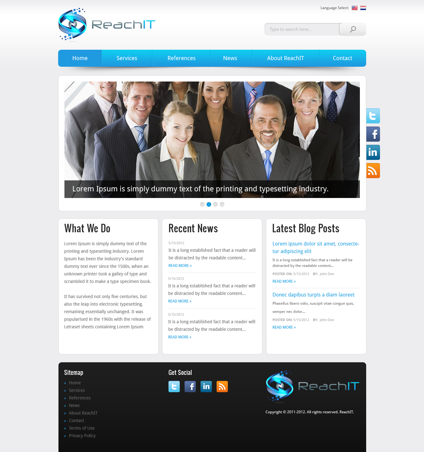 Web Design by gfxanomics for ReachIT | Design #782568