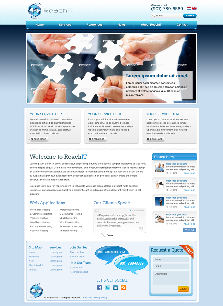 Web-Design von ShreejiAkshar für ReachIT | Design #793733