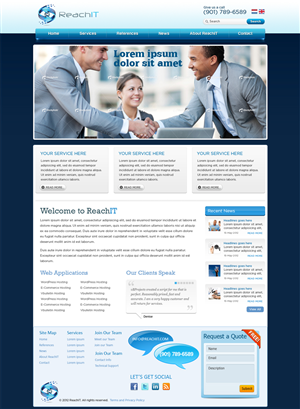 Web Design by ShreejiAkshar for ReachIT | Design: #793738