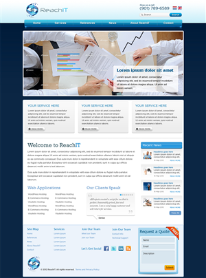Web Design by ShreejiAkshar for ReachIT | Design: #793739