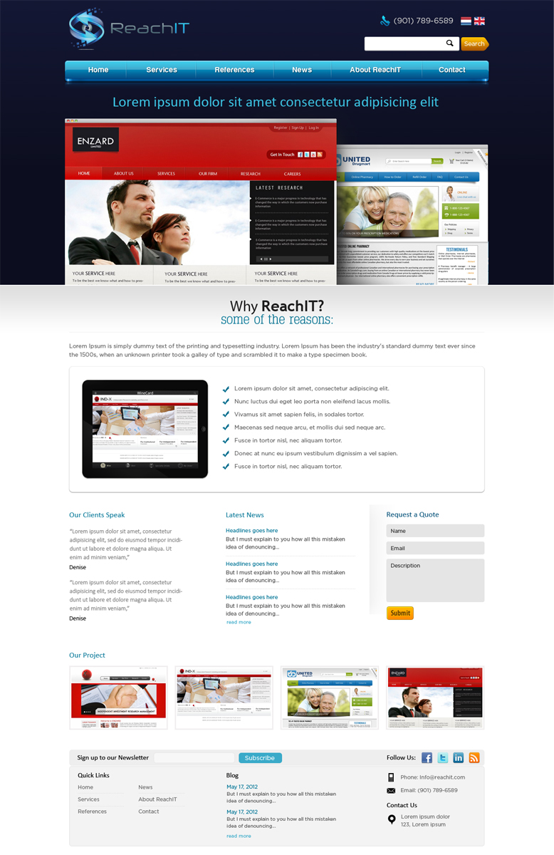 Web-Design von ShreejiAkshar für ReachIT | Design #801918