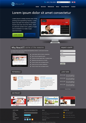 Web Design by ShreejiAkshar for ReachIT | Design: #802917