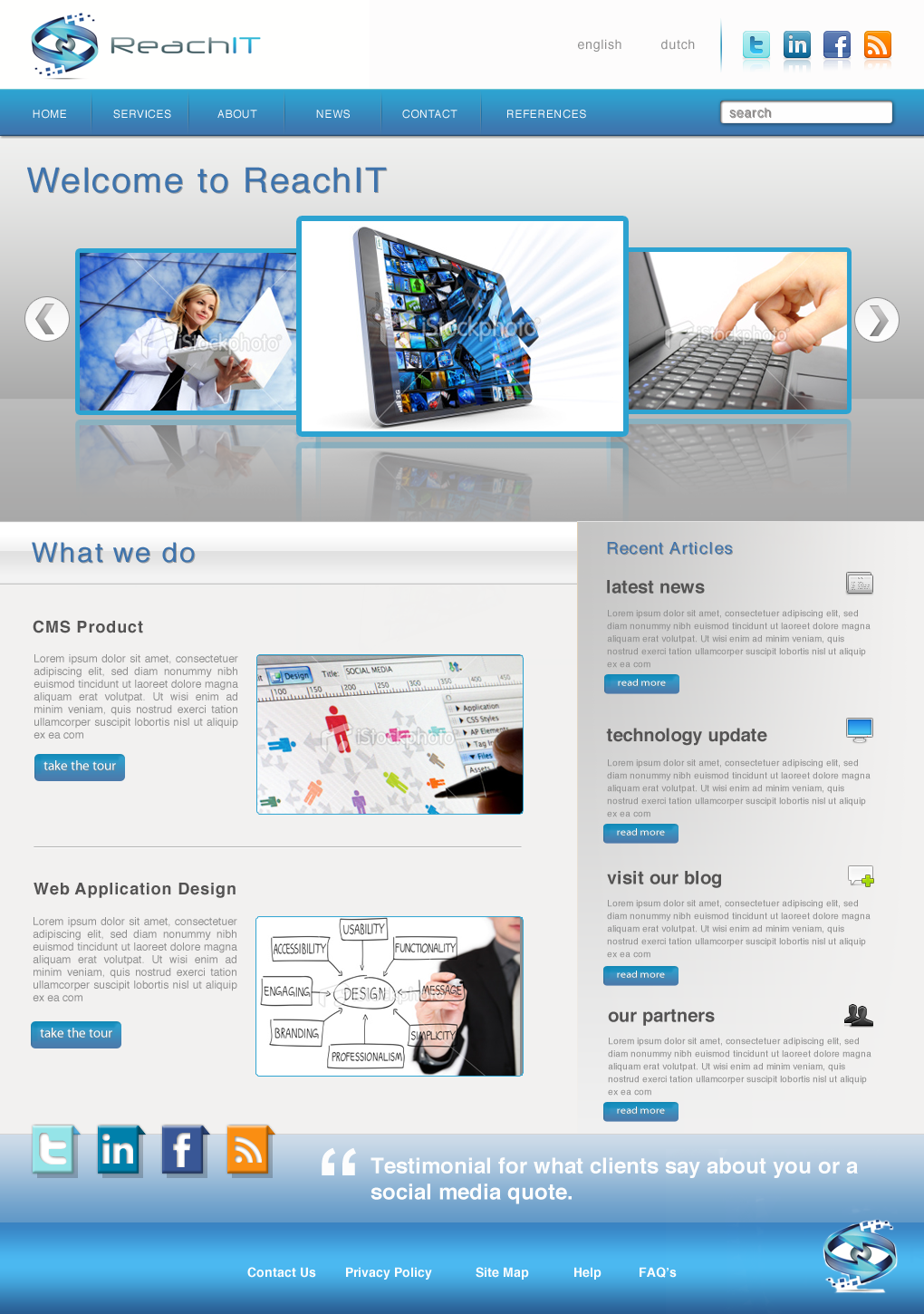 Web Design by Angel Designs for ReachIT | Design #807510