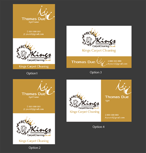Visitenkarten-Design von kousik für Kings Carpet Cleaning | Design #3258234
