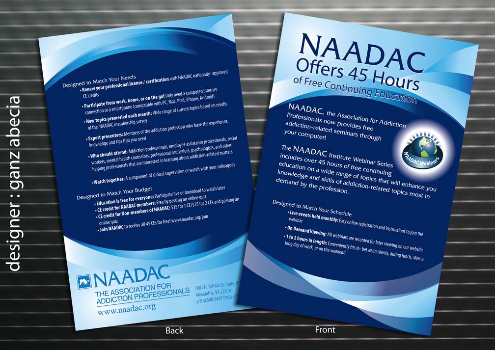 Flyer-Design von ganz abecia für NAADAC | Design #804120