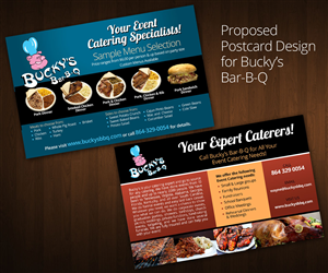 Postcard Design by ZETA for Bucky's Bar-B-Q | Design: #3305708