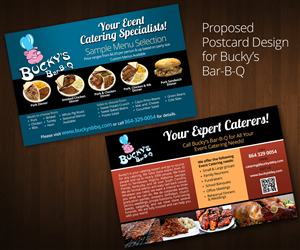 Postcard Design by ZETA for Bucky's Bar-B-Q | Design: #3310999