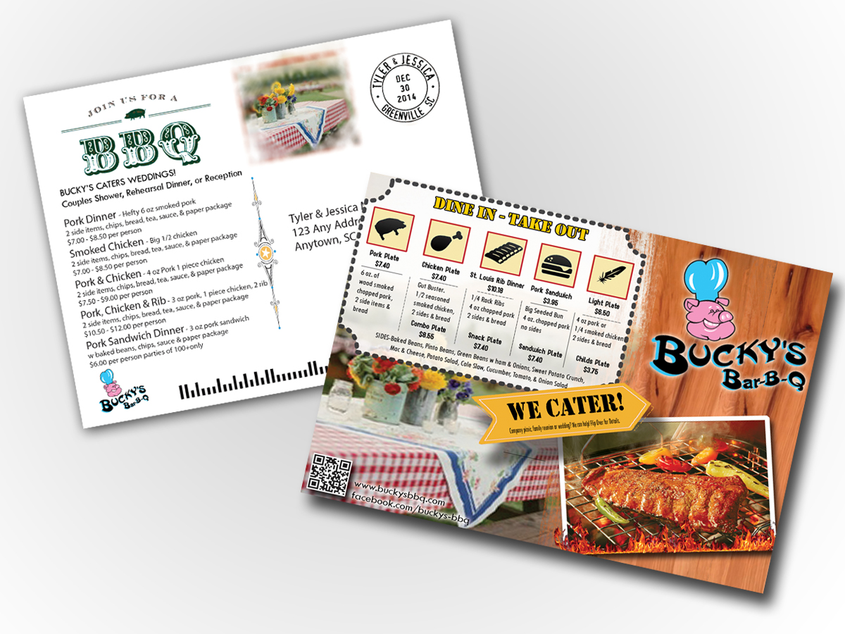 Postcard Design by Create SnapShots for Bucky's Bar-B-Q | Design #3256534