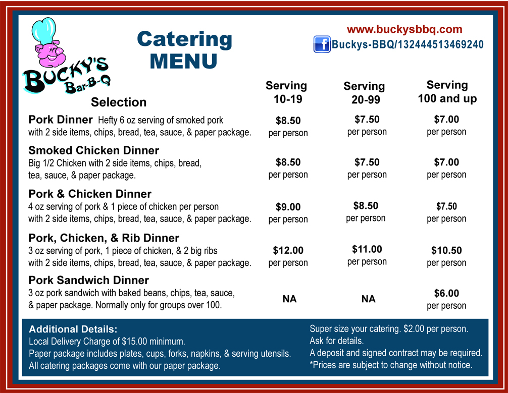 Postcard Design by daduncan for Bucky's Bar-B-Q | Design #3264425