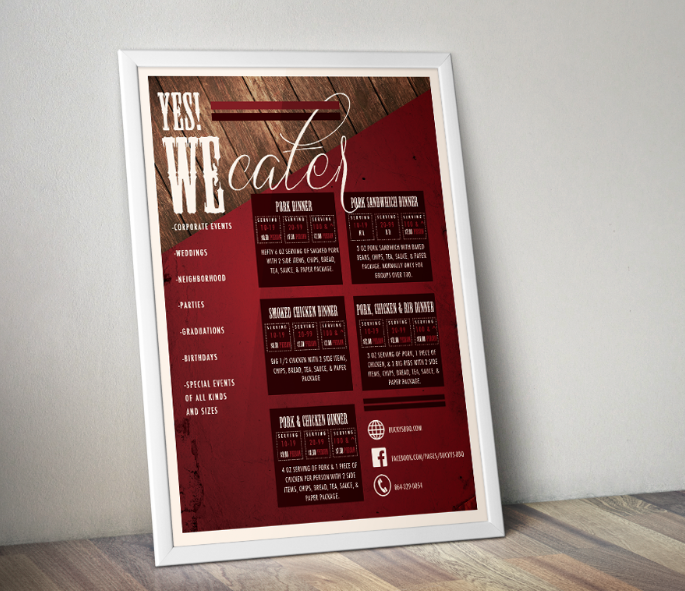 Postcard Design by PK Graphic Designs for Bucky's Bar-B-Q | Design #3276821