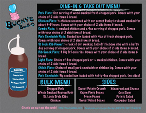Postcard Design by HECDesign for Bucky's Bar-B-Q | Design #3270850