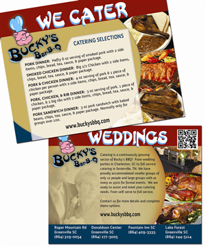 Postcard Design by iD_intelligentDesign for Bucky's Bar-B-Q | Design: #3218044