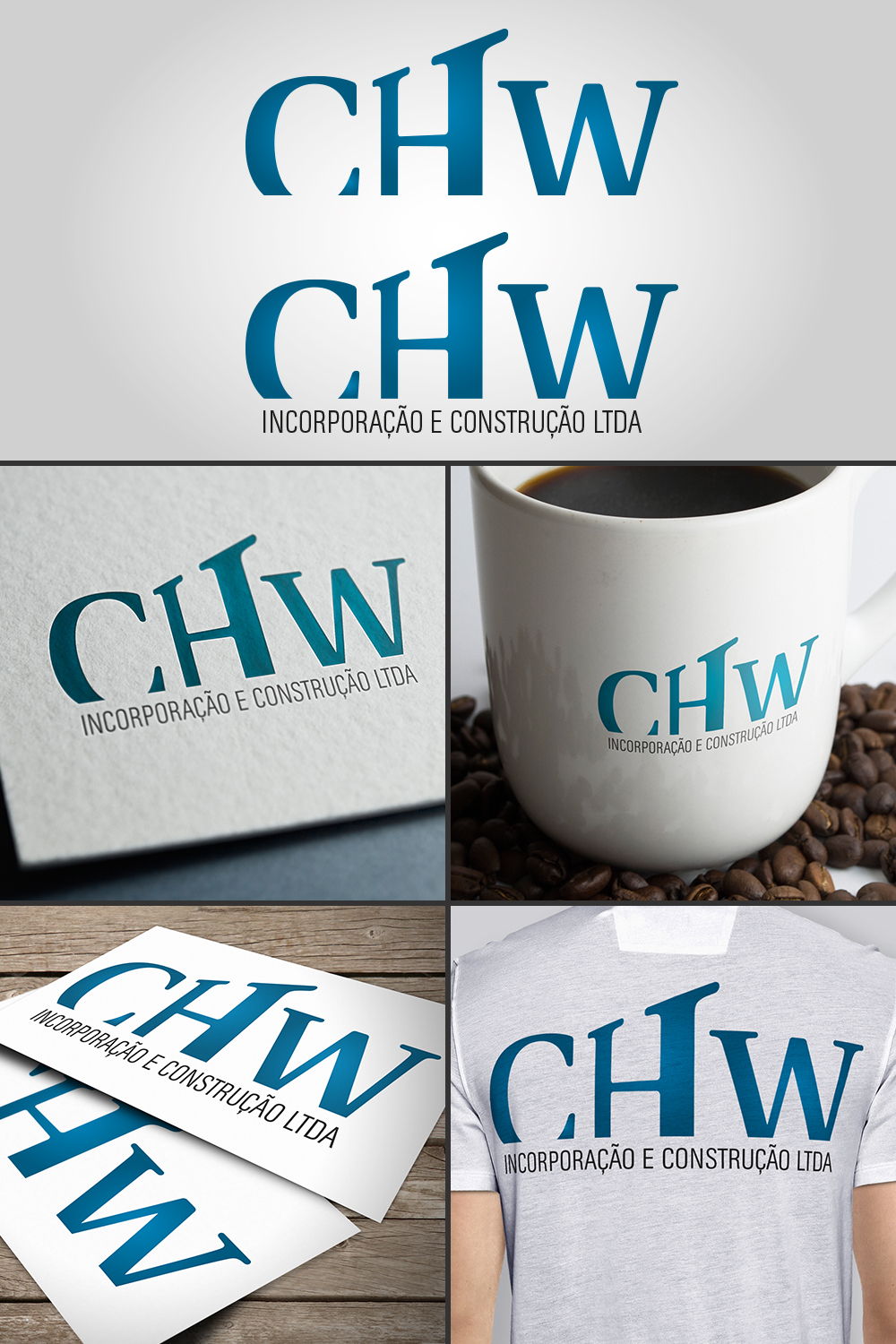 Logo Design by Victor Sierra for CHW INCORPORAÇÃO E CONSTRUÇÃO LTDA | Design #3221508