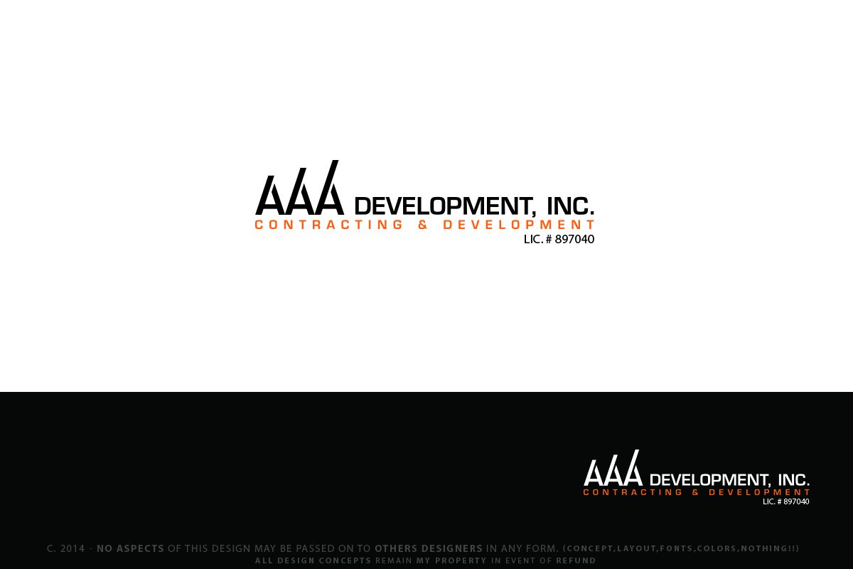 Design de Logo par Senseless pour AAA Development, Inc. | Design #3210729