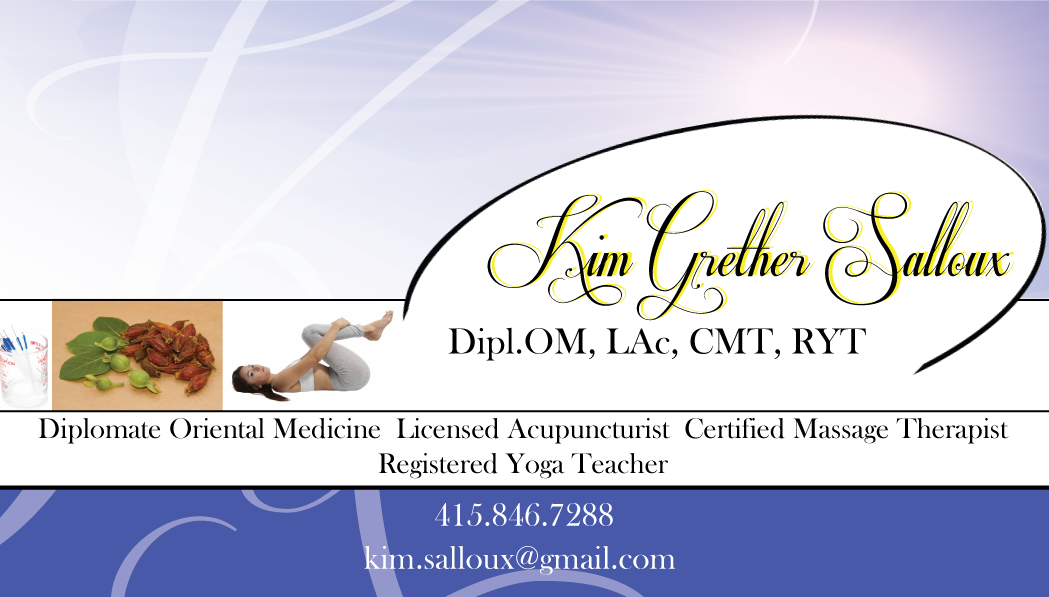 Business Card Design by Exceptional Graphics for Kim Salloux LAc | Design #3211387