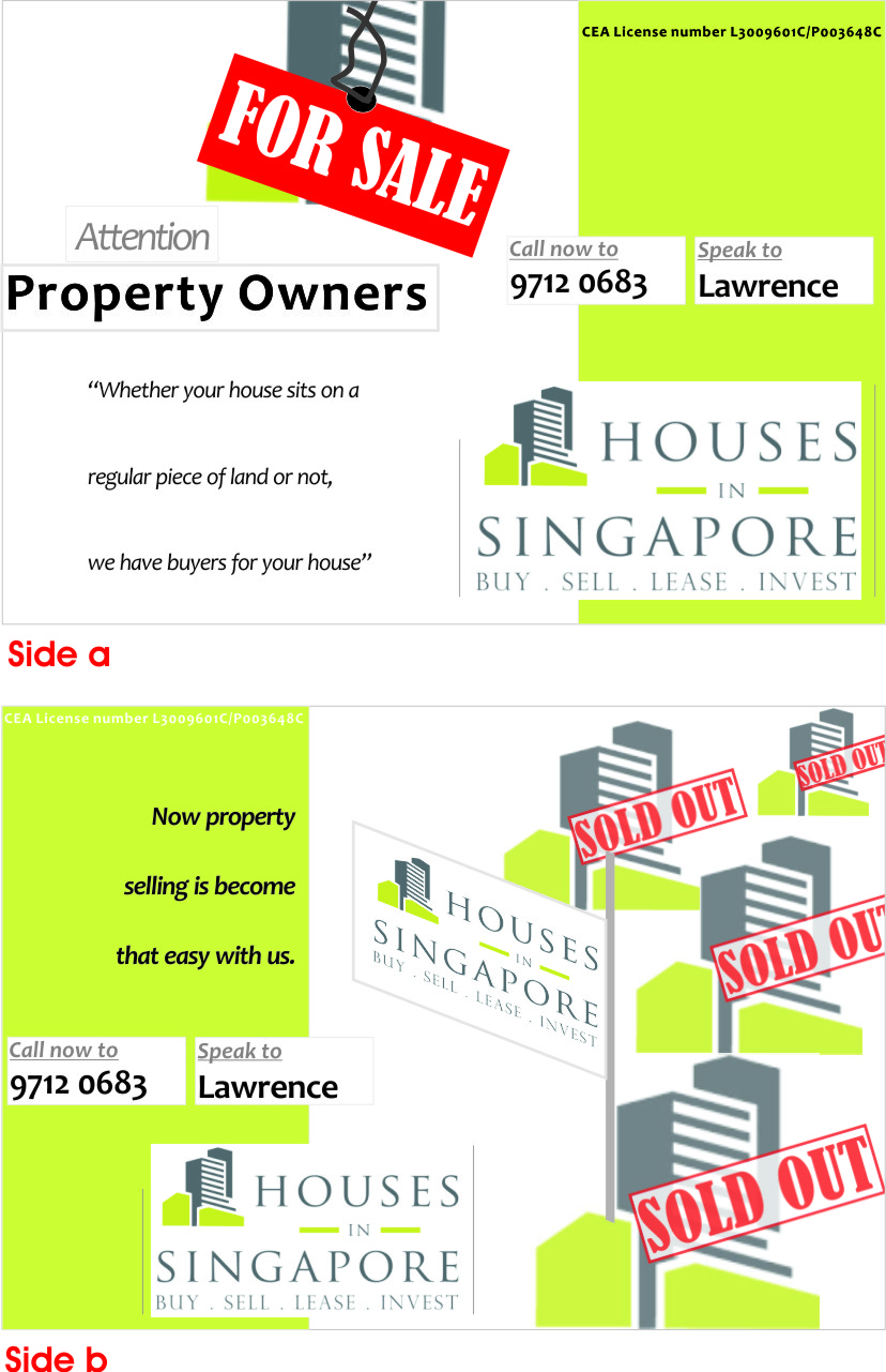 Flyer Design by creative designer for Houses In Singapore | Design #794744