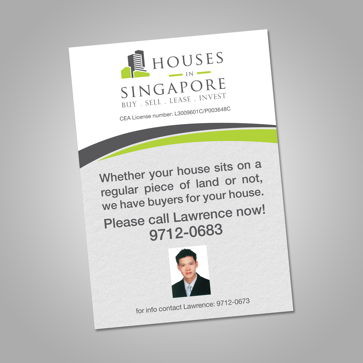 Flyer Design by luis likes design for Houses In Singapore | Design #798382