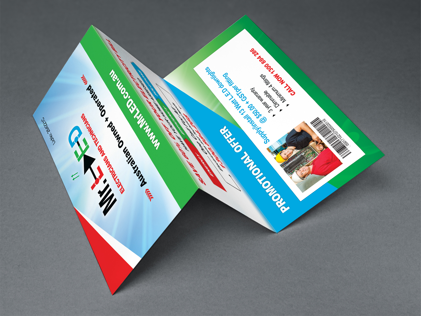 Flyer Design by Nikki_26pixel for Mr L.E.D Electrical Pty Ltd | Design #3264677