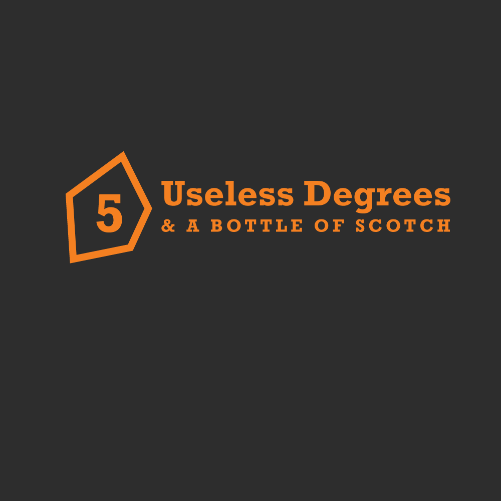 Logo Design by m for 5 Useless Degrees & A Bottle of Scotch | Design #3274449