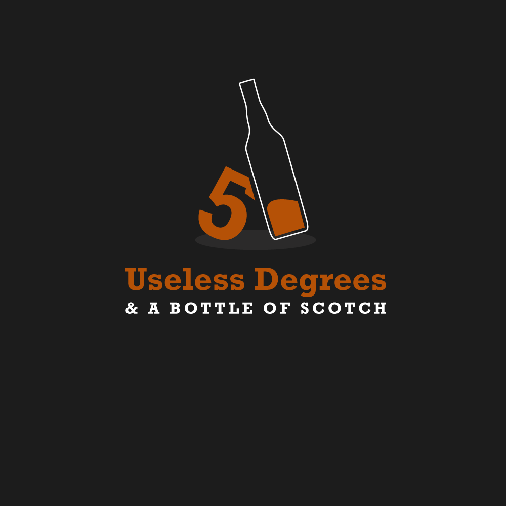 Logo Design by m for 5 Useless Degrees & A Bottle of Scotch | Design #3286331