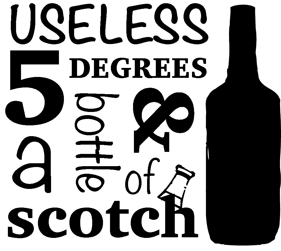 Diseño de Logo por designertrista para 5 Useless Degrees & A Bottle of Scotch | Diseño #3262248