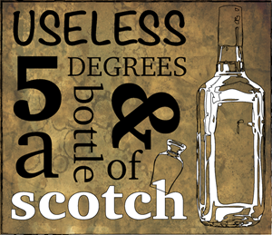 Diseño de Logo por designertrista para 5 Useless Degrees & A Bottle of Scotch | Diseño: #3263280