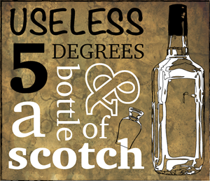 Diseño de Logo por designertrista para 5 Useless Degrees & A Bottle of Scotch | Diseño: #3263542