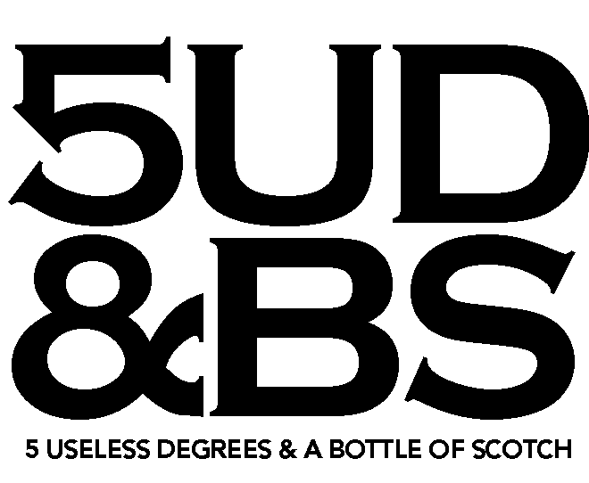 Logo Design by designertrista for 5 Useless Degrees & A Bottle of Scotch | Design #3284728