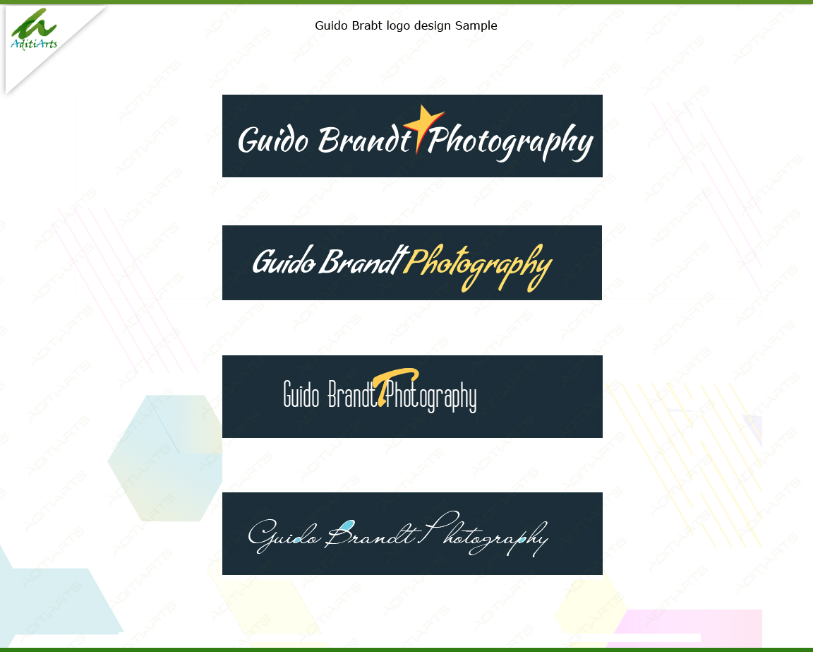 Logo Design by AditiArts for Guido Brandt Photography | Design #3240623