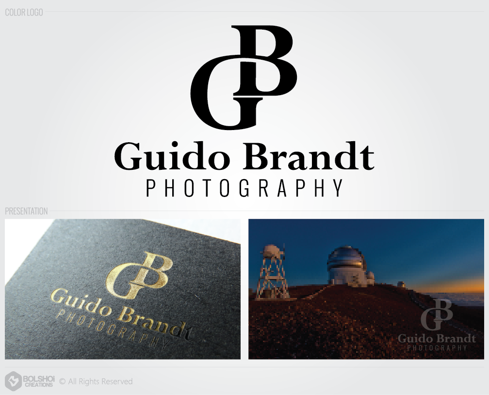 Logo Design by Bolshoi Creations for Guido Brandt Photography | Design #3238408