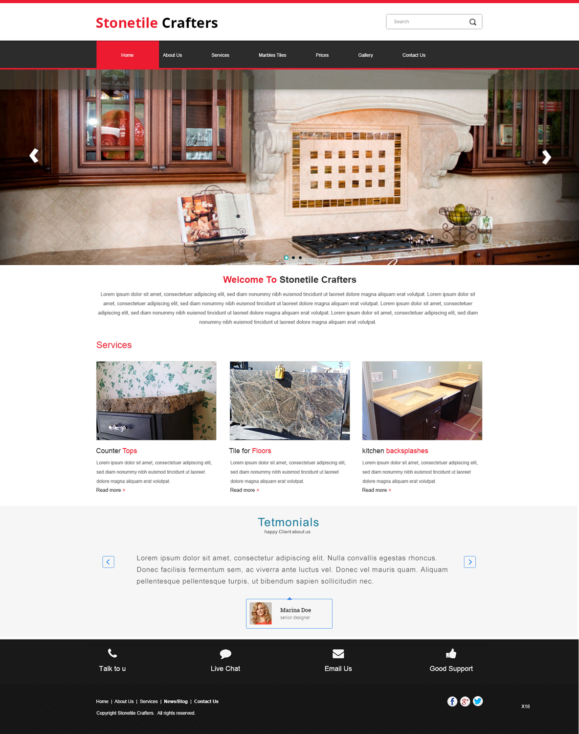 Web Design by pb for stone-tile crafters | Design: #3255025